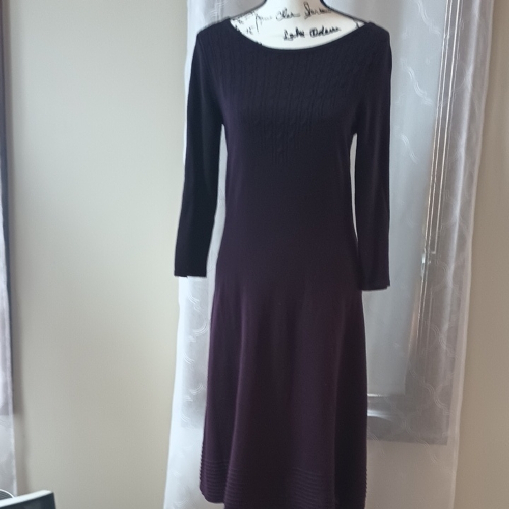 Elegant Purple Knit Dress